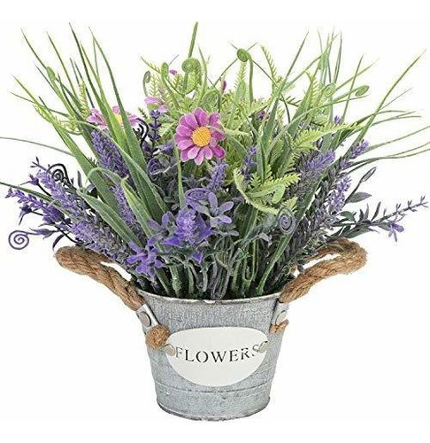 Mixrose Planta Artificial Flores De Lavanda Falsas Purpura 0
