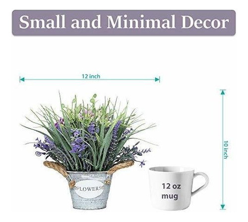 Mixrose Planta Artificial Flores De Lavanda Falsas Purpura 1