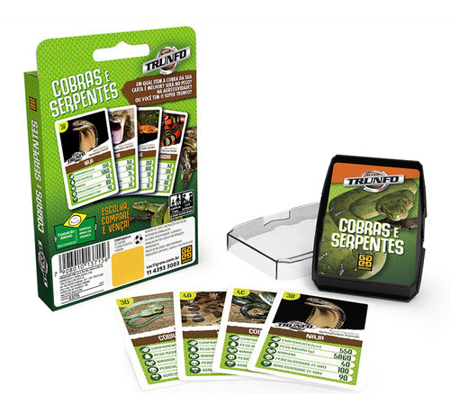 Jogo Super Trunfo - Cobras E Serpentes - Grow 1