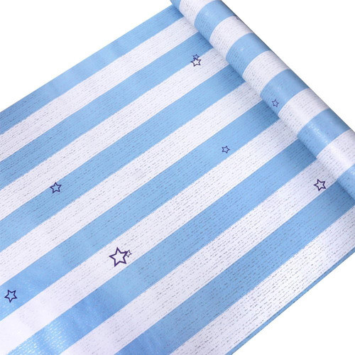 Papel Adhesivo Infantil Rayas Estrellas. 0