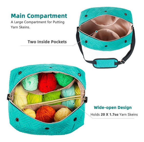 Organizador De Crochet Para Almacenar Lanas, 30x25 Cm 1