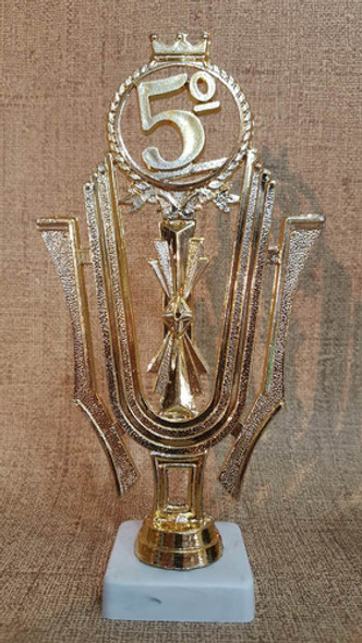 Trofeo Plástico Corona Quinto Puesto 5º 18cm Souvenir 1