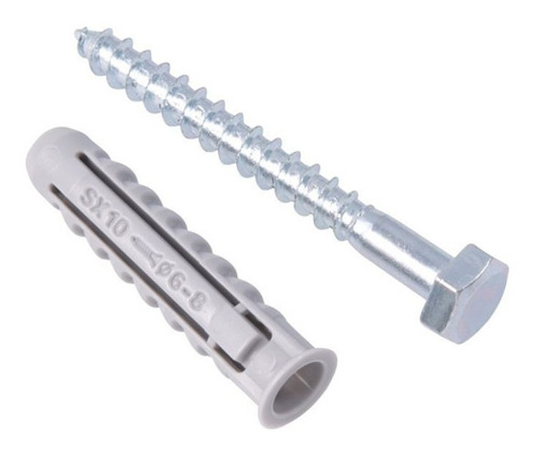 Pack Tirafondo 1/4 + Tarugo Fisher Sx 10 Mm 10 Unidades 0