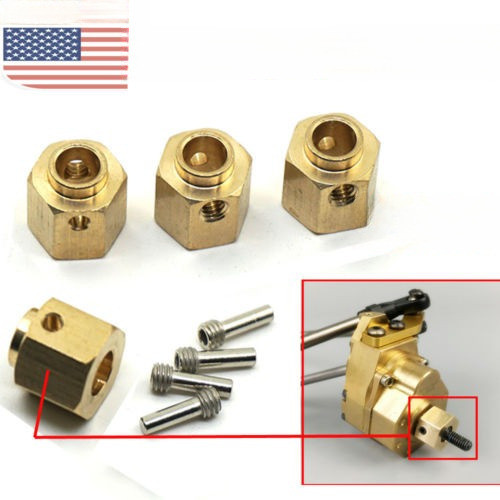 4pcs/set Heavy Duty 8mm Grosor 12mm Hexagonal Ejes De Rueda 1