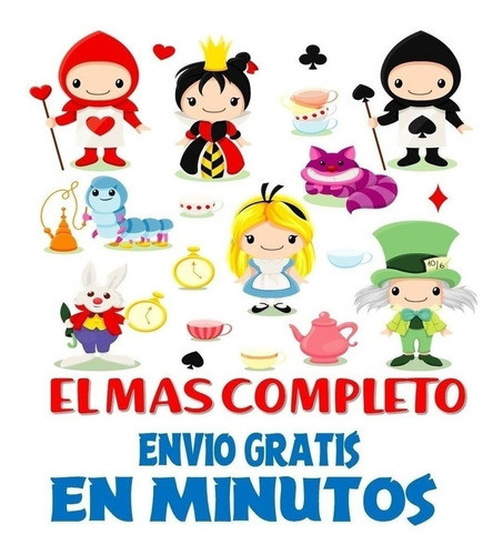 Imágenes Clipart Alicia País Maravilla + Vectores + Regalo 1
