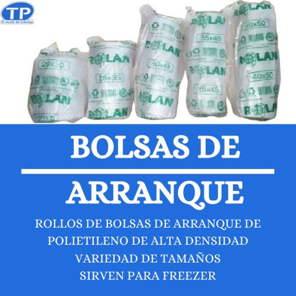 Rollo De Bolsas Arranque 30x40 Alta Densidad 750gr 1