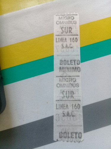 Boleto Colectivo Línea 160 Pompeya Ciudad Universitaria 1