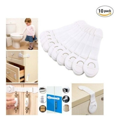 10pc Niño Chico Adhesivo Bebé Cajón Puerta Cerradura Armario 1