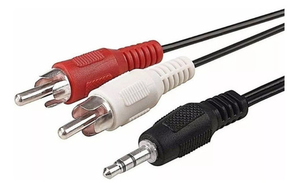 Cable De Audio 2 Metros Mini Plug 3,5mm Stereo A Rca X 2 1
