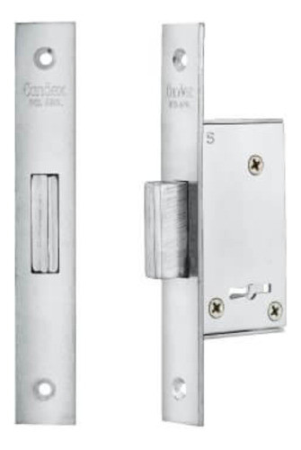 Cerrojo Angosto Candex 127 Pasador Rect Frente Hierro Cromo 0