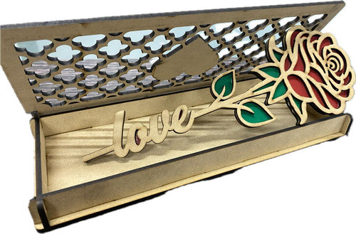 Cajita Con Flor Mdf 3 Mm Regalo Souvenir Corte Laser 0
