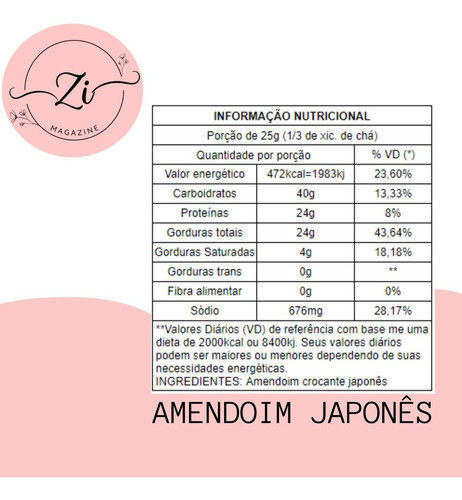 Amendoim Japones 1kg - Auxilia No Emagrecimento 1