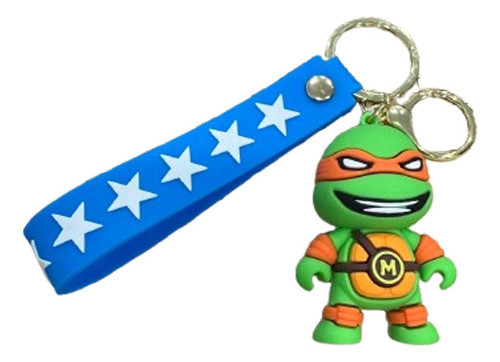 Llavero De Goma Tortugas Ninja - Michelangelo 0