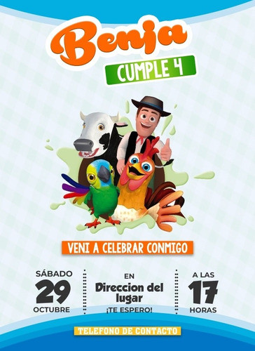 Invitación Animada Con Música La Granja De Zenón 0