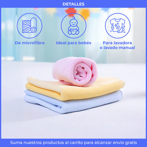 Pack X 4 Paños De Microfibra 40x40 Cm Suave Pastel Liso 1