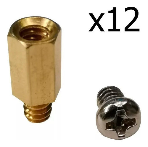 Kit Torreta + Tornillo Motherboard X12 Separador Soporte 0