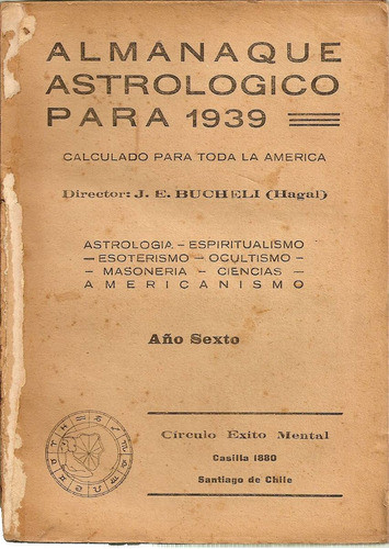 Almanaque Astrologico Para 1939 - Bucheli - C.exito Mental 0