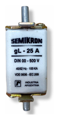 Fusible Semikron Nh-00 25a 500v Gl F0l0025 0
