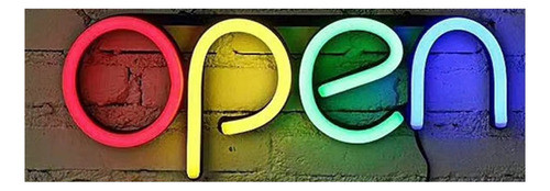 Luces Cartel Open Rgb Para Pared 1