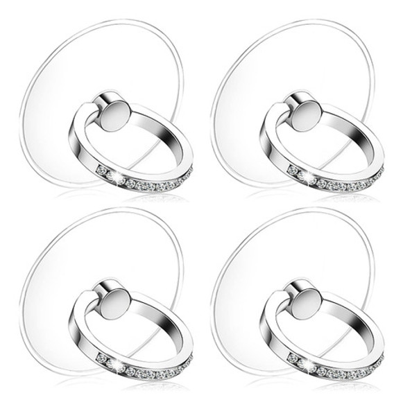 4 Anillos Para Celular  - Plateados 0