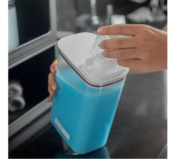 Dispenser Para Sabão Líquido Amaciante 2,3l Flow Bege Com Ta 1