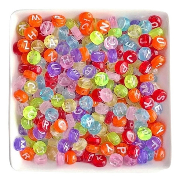 Miçanga Colorida Letra P/ Pulseiras,colar 100gr Aprox 800pçs 0