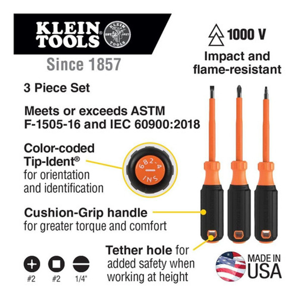 Juego De Destornilladores Aislantes Klein Tools 85073 Pul... 1
