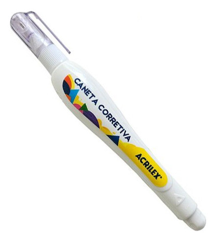 3 Canetas Corretivas Acrilex 5ml Escolar Escritório 1