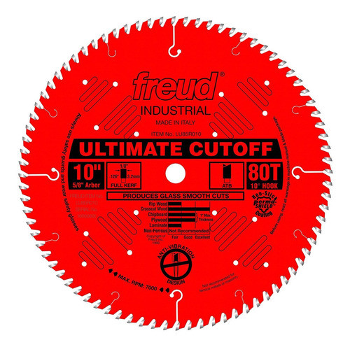Disco Sierra Freud 10 X 80t Ultimate Cut (lu85r010) 0