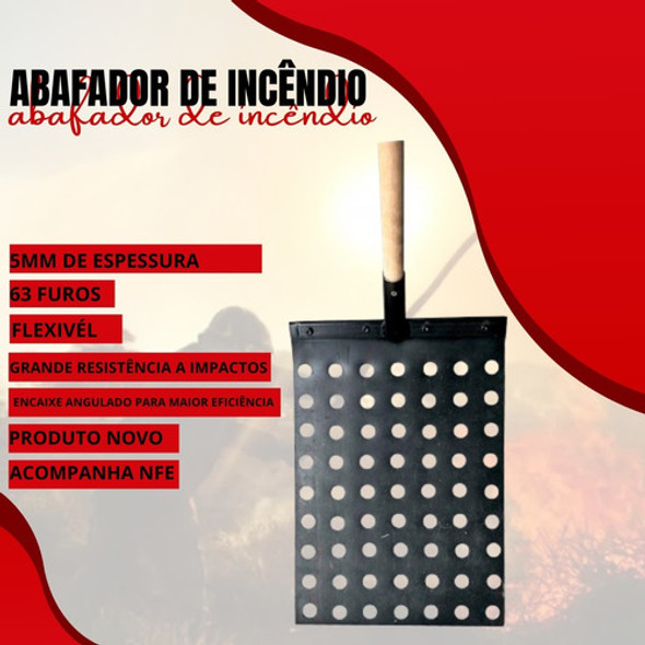 Kit 2 Abafador Chamas Apaga Fogo 5mm Cabo Madeira Segurança 1