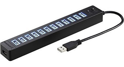 Sabrent 13 Port High Speed Usb 2.0 Hub With Power Adapter 0
