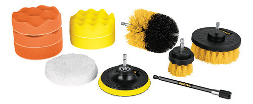 Juego Cepillos Y Esponjas Pulido Para Taladro Pretul 11 Pzs 0