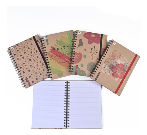 Cuaderno Remember Tapa Dura Kraft Eco Modelo 3 - Goldin 0