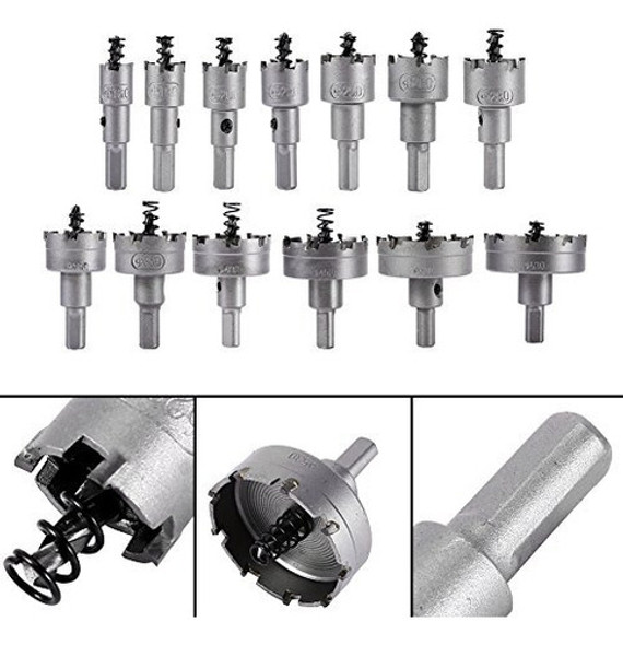 13pcs Carburo Punta Tct Taladro Broca Agujero Sierra Conjunt 0