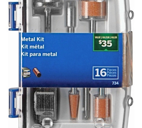 Set 16 Pzs Minitorno Desbaste Dremel 734 Metal Disco Piedra 1