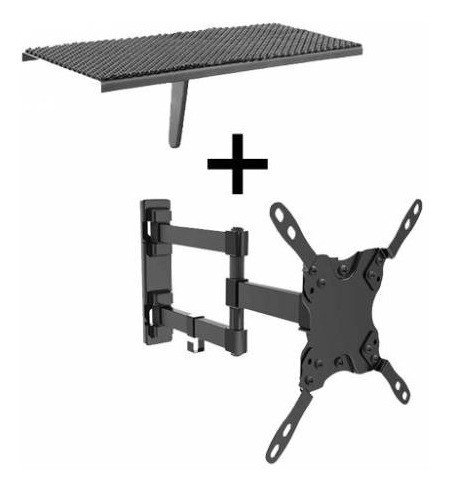 Soporte De Tv Led Hasta 40 Con Brazo + Soporte Canalera 0