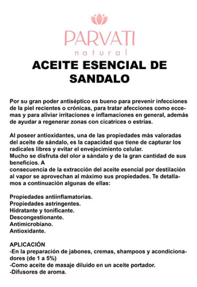 Aceite Esencial De Sandalo 100ml Al 50% Aromaterapia 1 Aceite Esencial De Sandalo 100ml Al 50% Aromaterapia 1