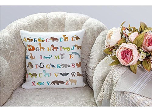 Hgod Diseños Alfabeto Funda De Almohada Decoración Manta Alm 0