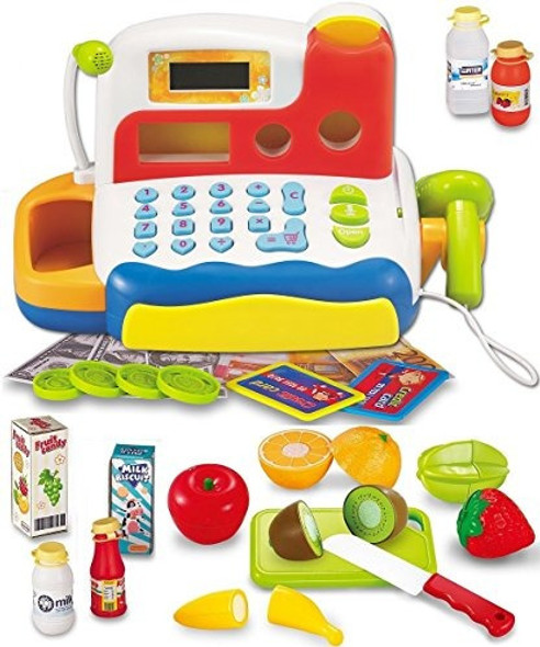 Funerica Durable Cash Register Toy Set Para Niños Y Niñas | 0 Funerica Durable Cash Register Toy Set Para Niños Y Niñas | 0