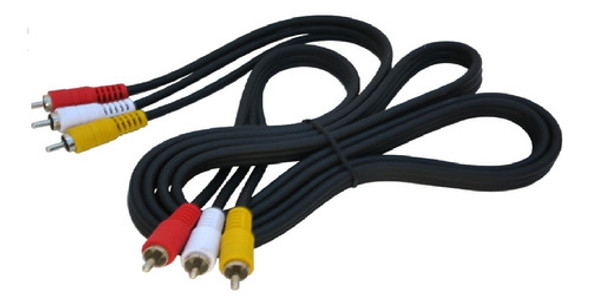 10 Unidades Cable 3x3 Rca De 1.5 Metros Audio Vídeo 1