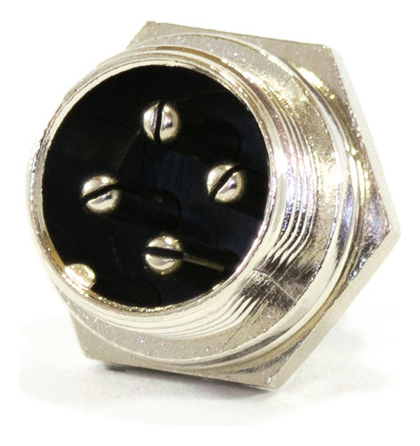 20 Fichas Conector Macho Chasis Microfono 4 Pines Rosca Din 0