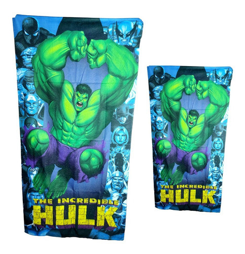 Kit Toalha De Banho + Toalha De Rosto Incrível Hulk 0