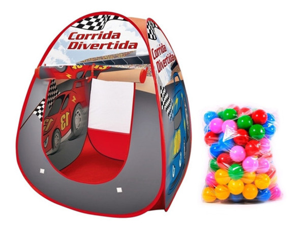 Barraca Cabana Tenda Carros Corrida Piscina C/ 100 Bolinhas 0