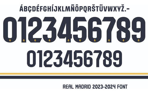 Tipografía Real Madrid 2023/24 Copa 1