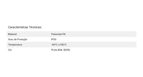 Kit C/ 30 Tampao Preto Rosca M50 1