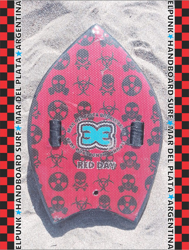 Handboard Elpunk Rojo Toxic Bodysurfing Surf 1