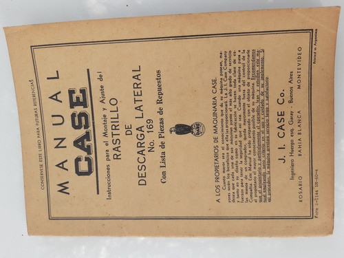 Catalogo Rastrillo  Case Antiguo  Herramienta 0