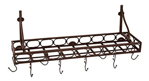 Antigua Estanteria Holandesa Pot Rack 3625x9x12 Bronce 0