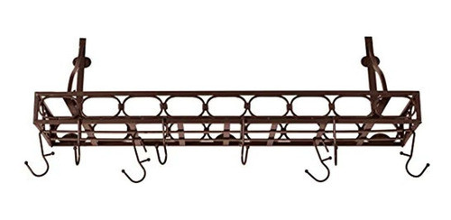 Antigua Estanteria Holandesa Pot Rack 3625x9x12 Bronce 1