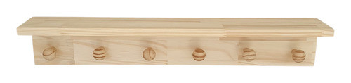 Cabideiro Organizador Prateleira Cabide Madeira Pínus 80 Cm 1
